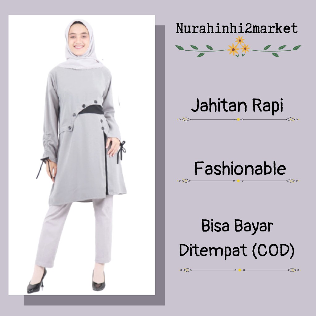 Fashion Fashionmuslim Atasanwanita Blouse Baju Atasan Wanita Original S4z0 Kekinian Paris Muslimim Shopee Indonesia