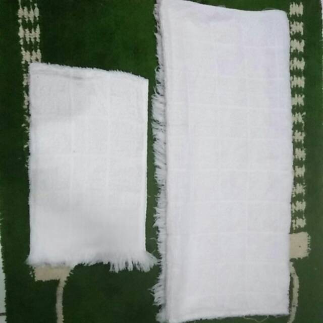 kain ihram baju ihrom anak tk/paud non instan plus tali + peniti