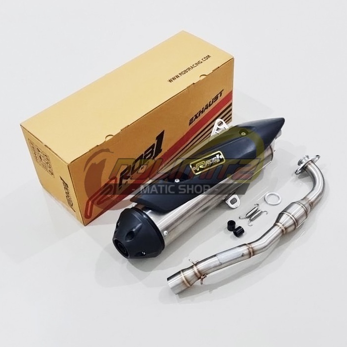 Knalpot Standar Racing Power Boom ROB1 End Cup X New Yamaha NMAX 2020 Aerox 155 Connected