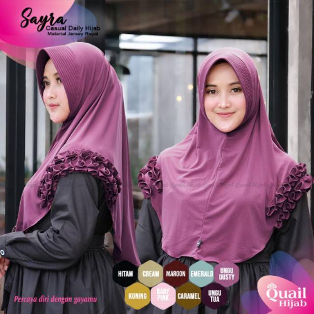 Jilbab rempel Sayra ori Quail Hijab