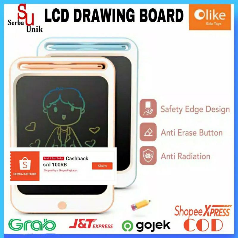 

Olike LCD Drawing Board L01- A 8.5 Inch / Papan Tulis Digital