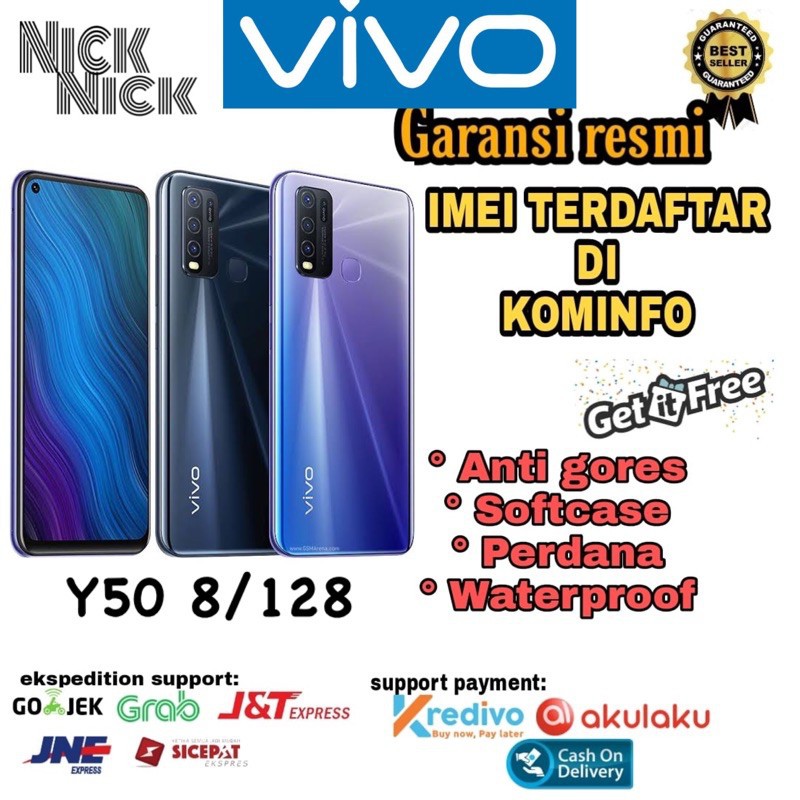 PROMO Cuci Gudang HP Vivo Y50 8/128 Garans Resmi
