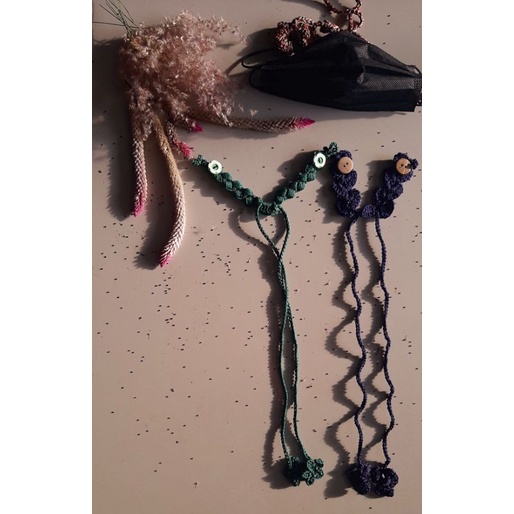 STRAP MASK HIJAB/STRAP MASKER/ STRAP MASKER RAJUT/KONEKTOR RAJUT/ KALUNG MASKER/ RAJUT/ KONEKTOR 2 I