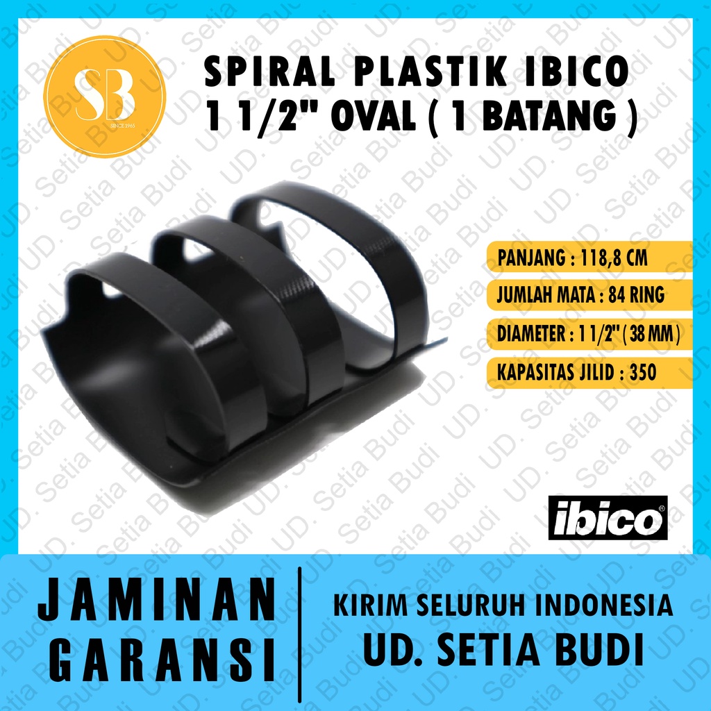 Spiral Plastik Ibico 1 1/2&quot; Oval ( 1 Batang )