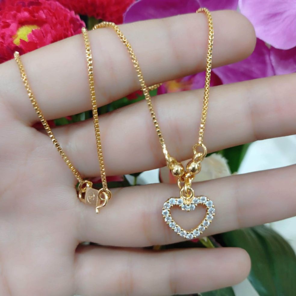 Kenten Acc - kalung anak dan remaja model itali liontin love permata 35cm