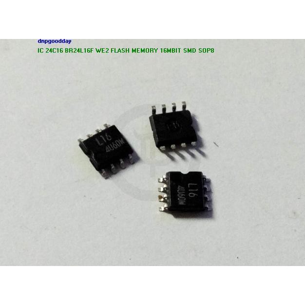 Ic 24C16 Br24L16F We2 Flash Memory 16Kilobit Smd Sop8 Dnpgood11 Berkualitas