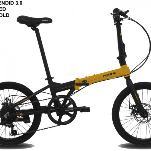 Sepeda Lipat Folding Bike Pacific Splendid 3.0 New Versi - Gold 076