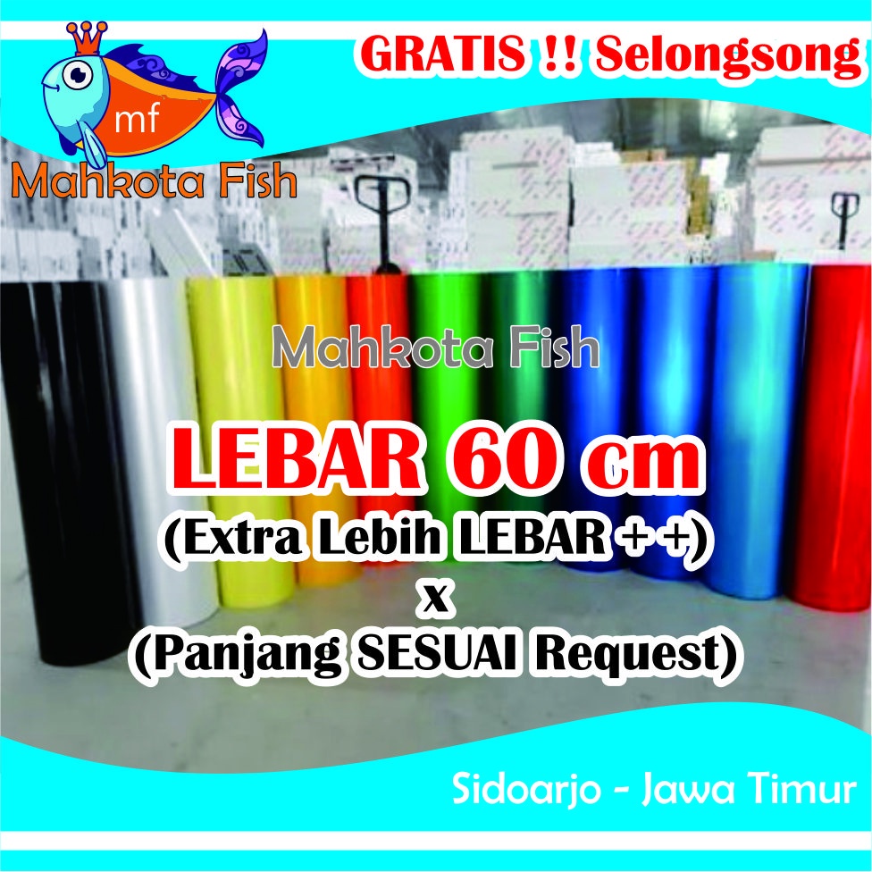 Stiker Aquarium PROMO!! (Extra Lebih Lebar 60cm) | Skotlet Aquarium | Background Aquascape GRATIS SELONGSONG