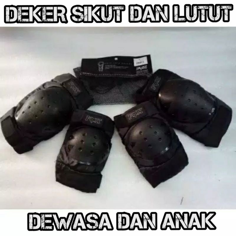 PAKET DEKER PROTECTOR LUTUT SIKUT ANAK GLOVE DEWASA PELINDUNG LUTUT SIKUT CROSS TRAIL SEPEDA TOURING