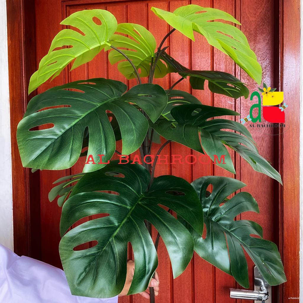 TANAMAN ARTIFICIAL MONSTERA JUMBO 110 CM B8217 HIASAN RUMAH KANTOR