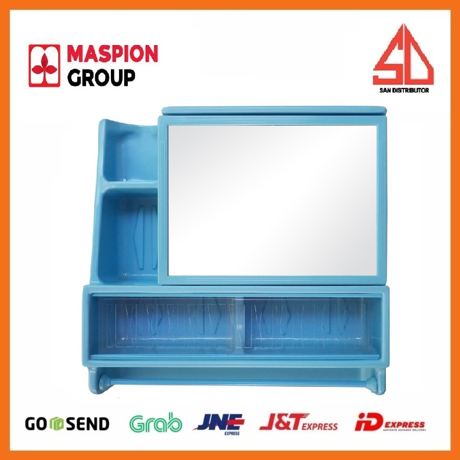 RAK CERMIN DINDING WALL CABINET MC-4 KW / KACA / DEKORASI KAMAR + TEMPAT TISU HANDUK MASPION