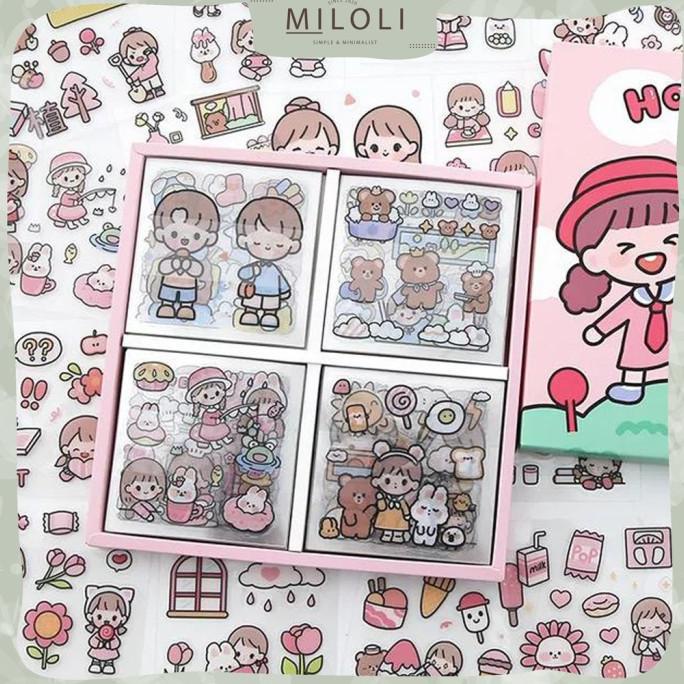 

(BISA COD) [MILOLI] 100lembar SET HAPPY DAY PET Stiker Hias in Box - B0147 TERMURAH Kode 1383