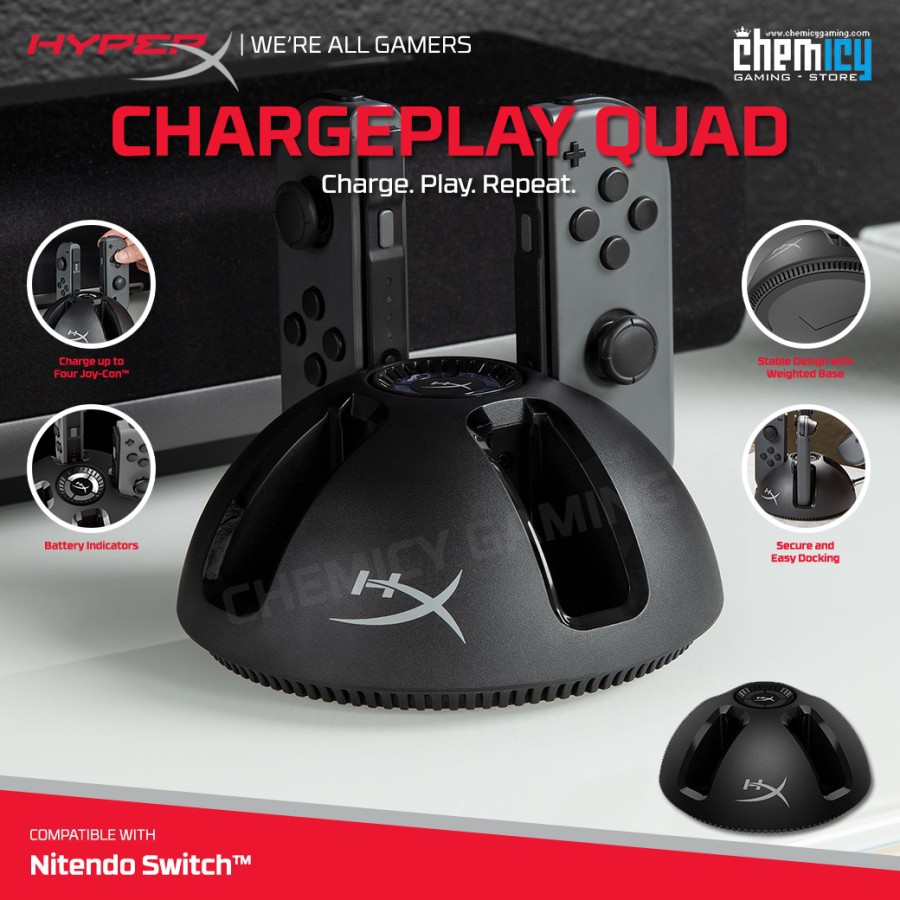 HyperX ChargerPlay Quad Joy-con Charging Station for Nintendo Switch