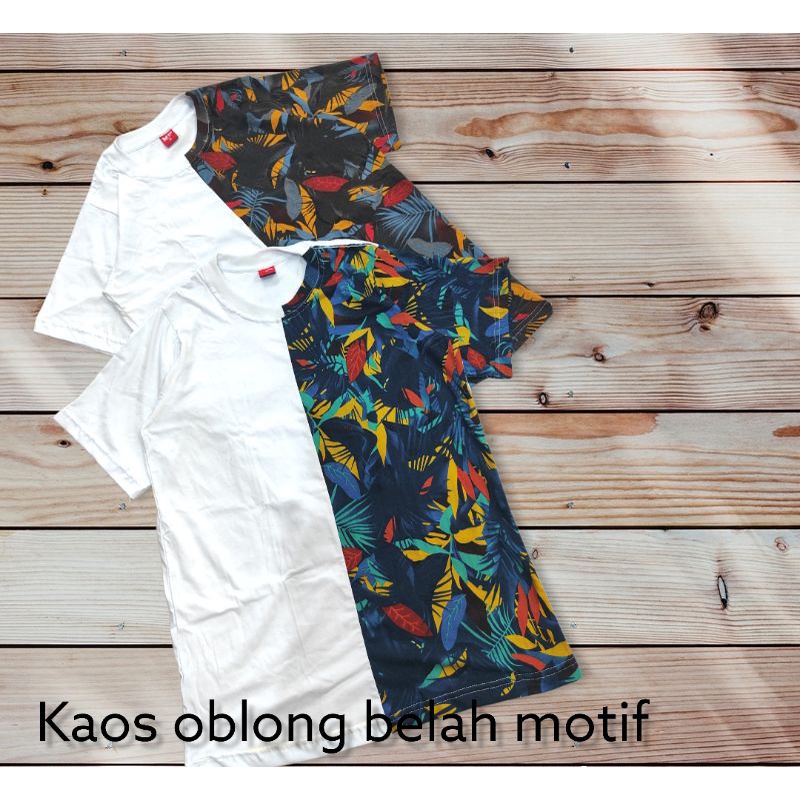 kaos belah motif 1 big size S-5XL