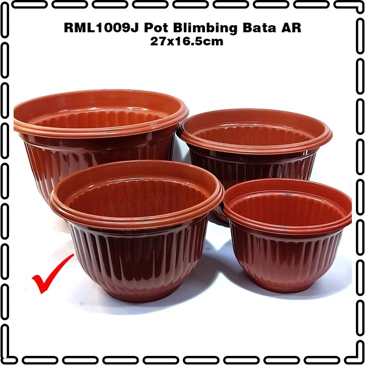 RML1009J Pot Tanaman Model Bliming Bata/Hitam AR No. 27