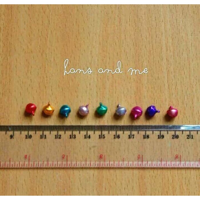 Kerincingan / Krincingan / Bel / Lonceng Kecil 8mm Warna-Warni