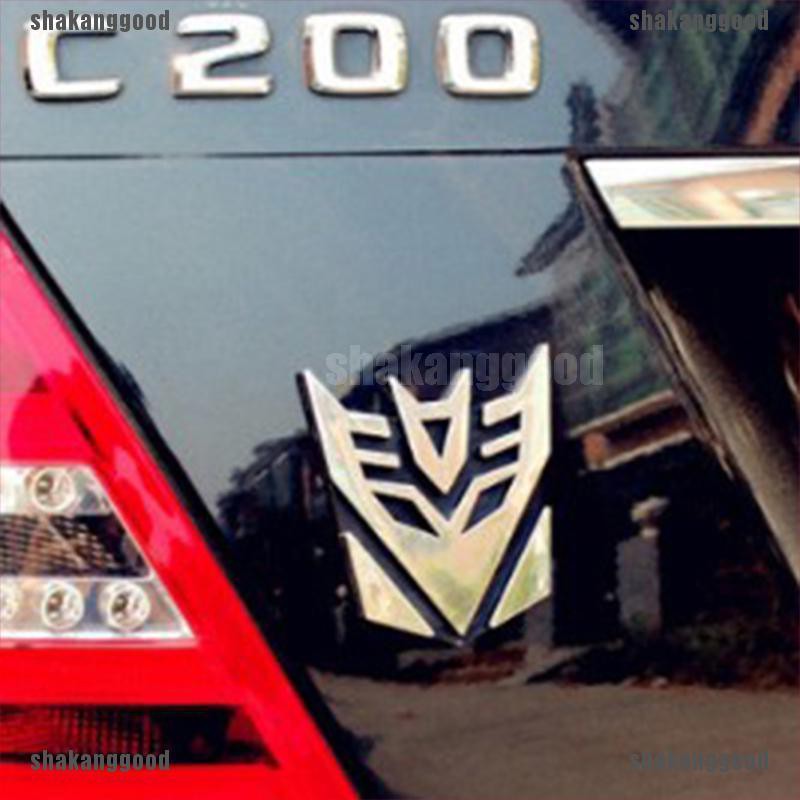 Skid Stiker Emblem Logo Transformers 3D Untuk Mobil