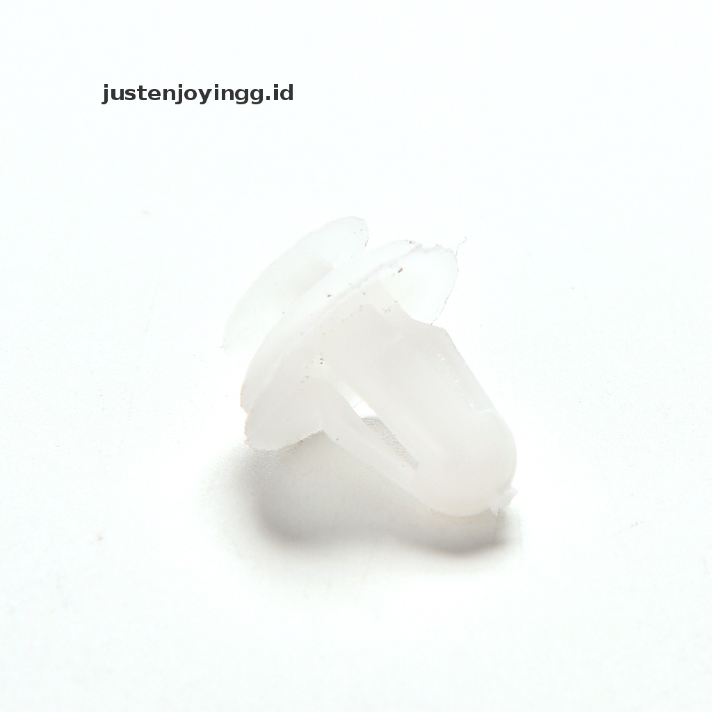 // justenjoyingg.id // 100 x Car White Plastic Trim Door Panel Retainer Nails Fastener 8.2mm Hole ~