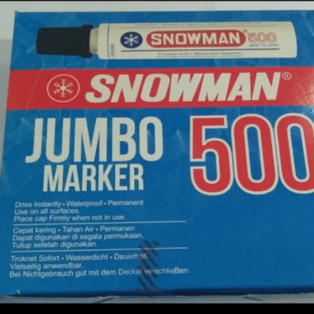 

SPIDOL SNOWMAN JUMBO MARKER kode 500 // spidol tidak bisa di hapus