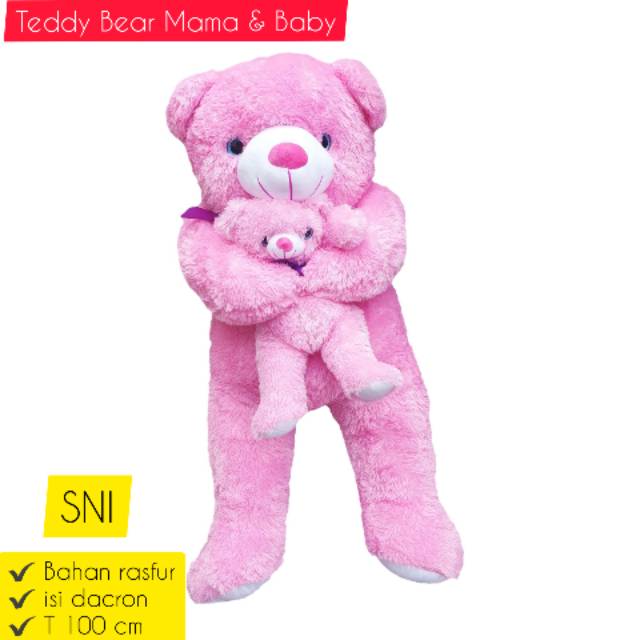 Boneka Teddy Bear Mama &amp; Baby SNI