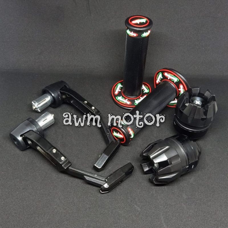 [PAKET 3IN 1Hitam ] Proguard Robot Babet + Jalu As Roda + Handgrip Domino bulu