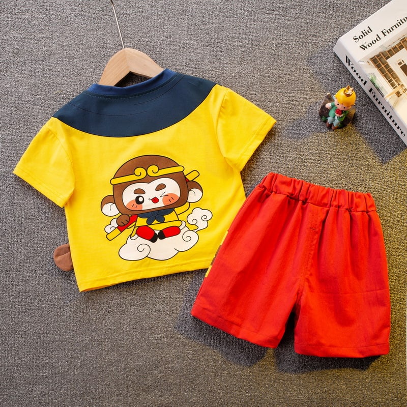 Promo !! Setelan anak trendy / setelan monkey milky yuyu import ukuran 2-4tahun / Setelan baju anak cowok