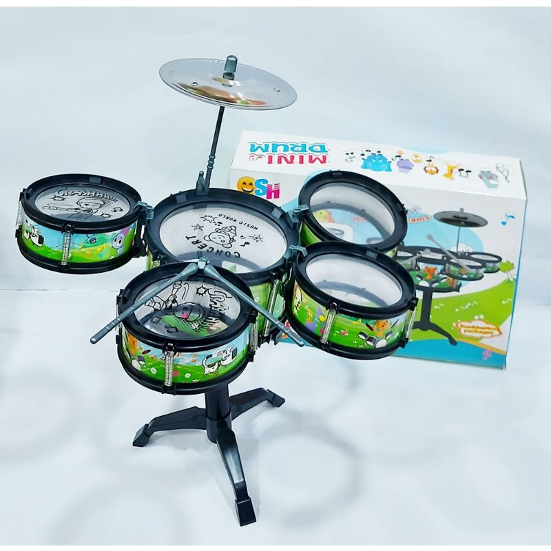 Mainan drum set isi 5 kidds jazz drum