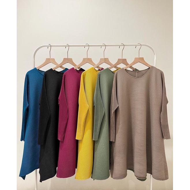 Basic pleats tunik / tunik plisket kekinian / tunik plisket nagita