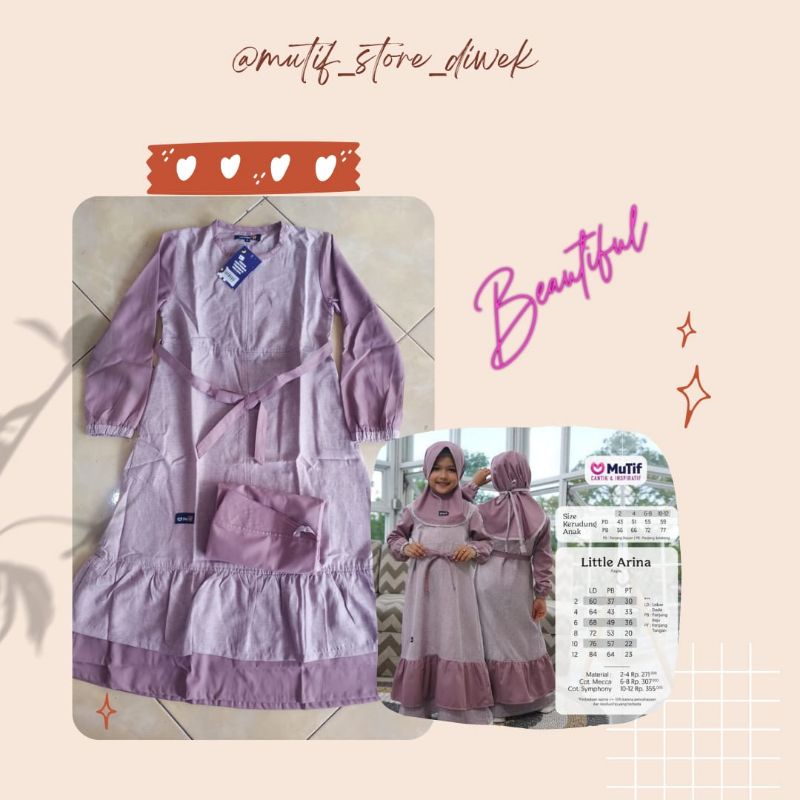 GAMIS MUTIF LITTLE ARINA PURPLE
