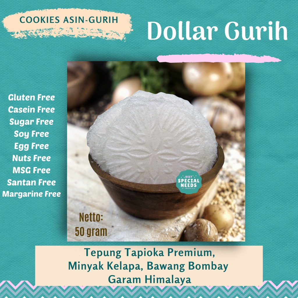 

ady78 Dollar Gurih - Gluten Free Sugar Free Egg Free Dairy Free Margarine Free Santan Free - Diet