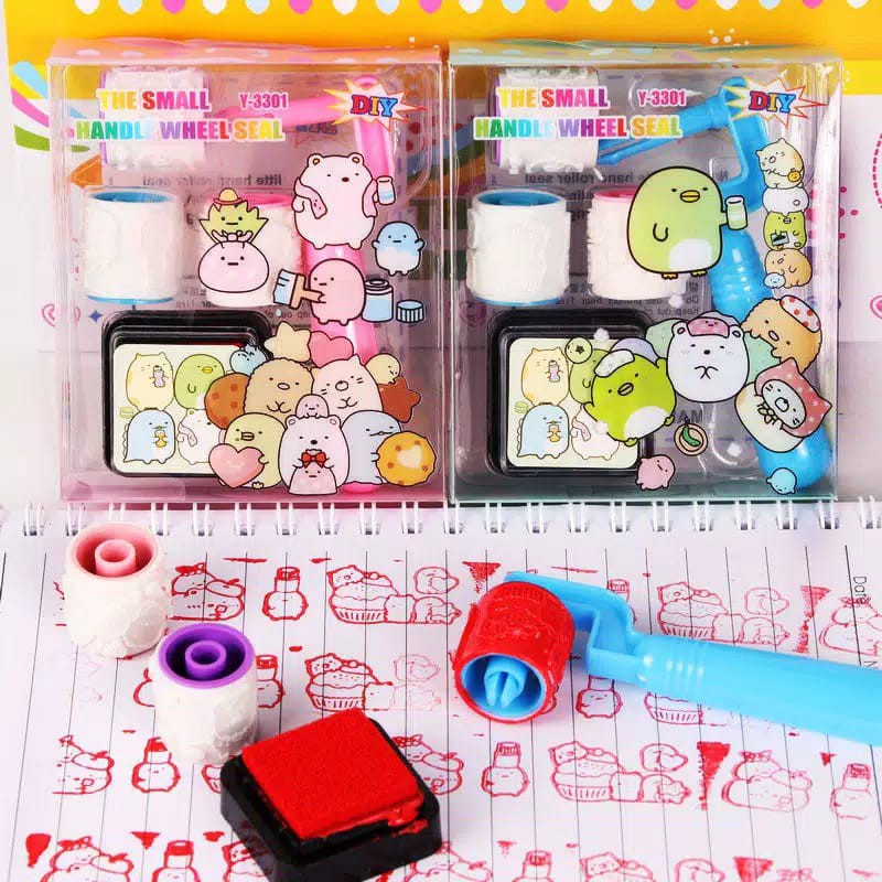 Stempel Roller Sumikko Gurashi alat tulis anak stamp sumiko kartun jepang sumikkogurashi