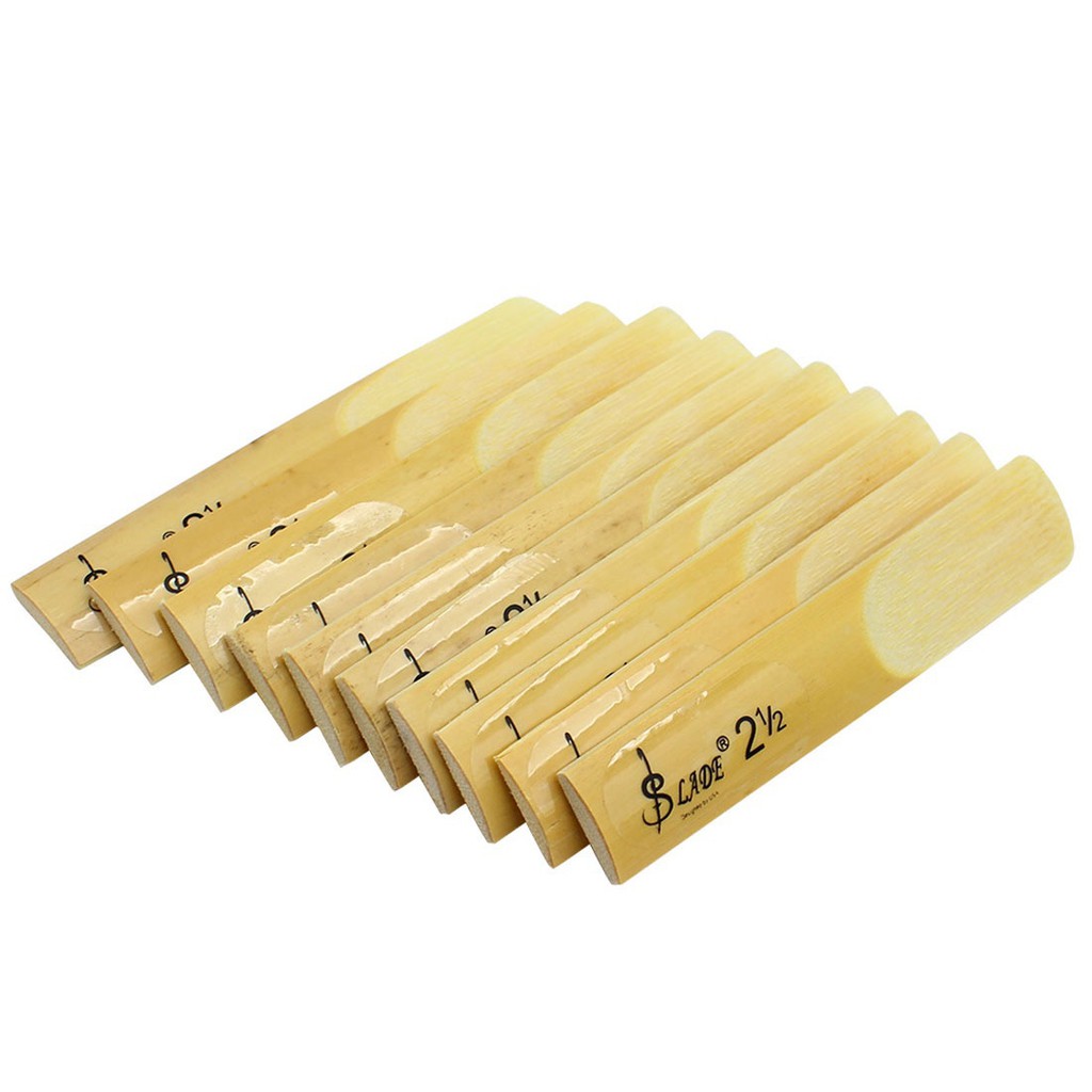 10pcs / set bE Saxophone Bambu 2-1 / 2 Reeds Kekuatan 2.5