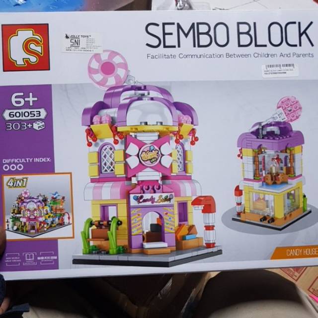 Mainan edukasi Sembo block brick lego 4 in 1 level 3
