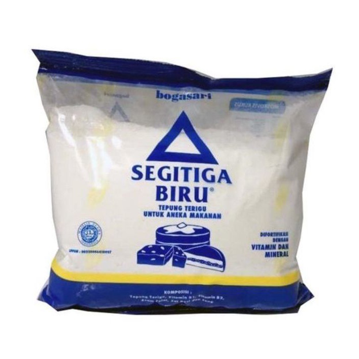 

500GR TEPUNG SEGITIGA BIRU BOGASARI PROTEIN SEDANG