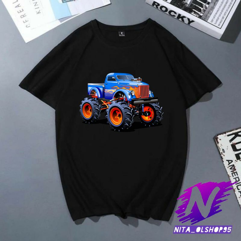 baju anak truk kaos anak mobil truk monster free nama bahan premium