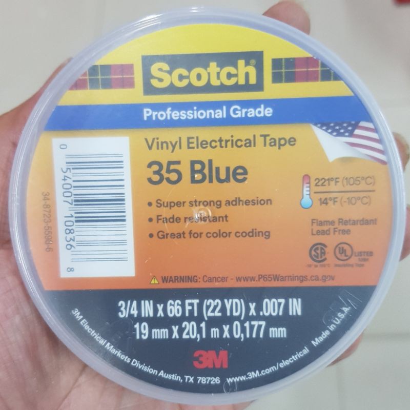Isolasi 3M Scotch 35 (biru,merah,kuning,putih,hijau)