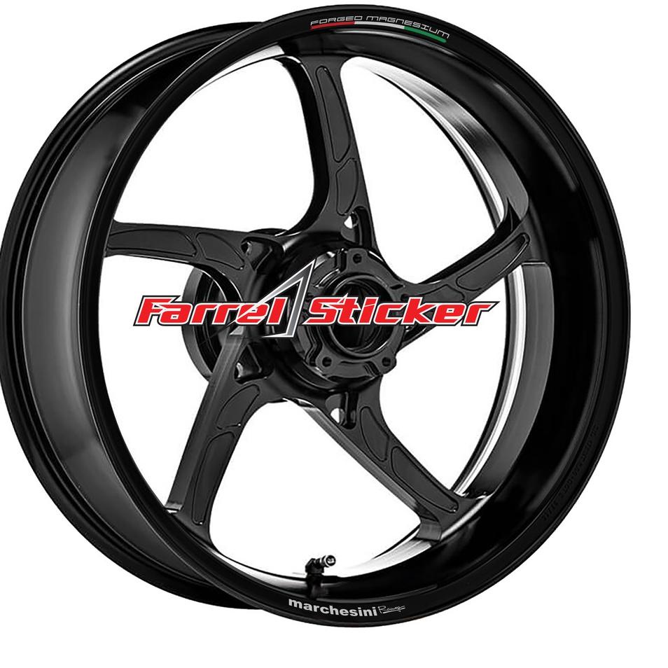 ☻ stiker velg sticker marchesini putih ring 17 ◘