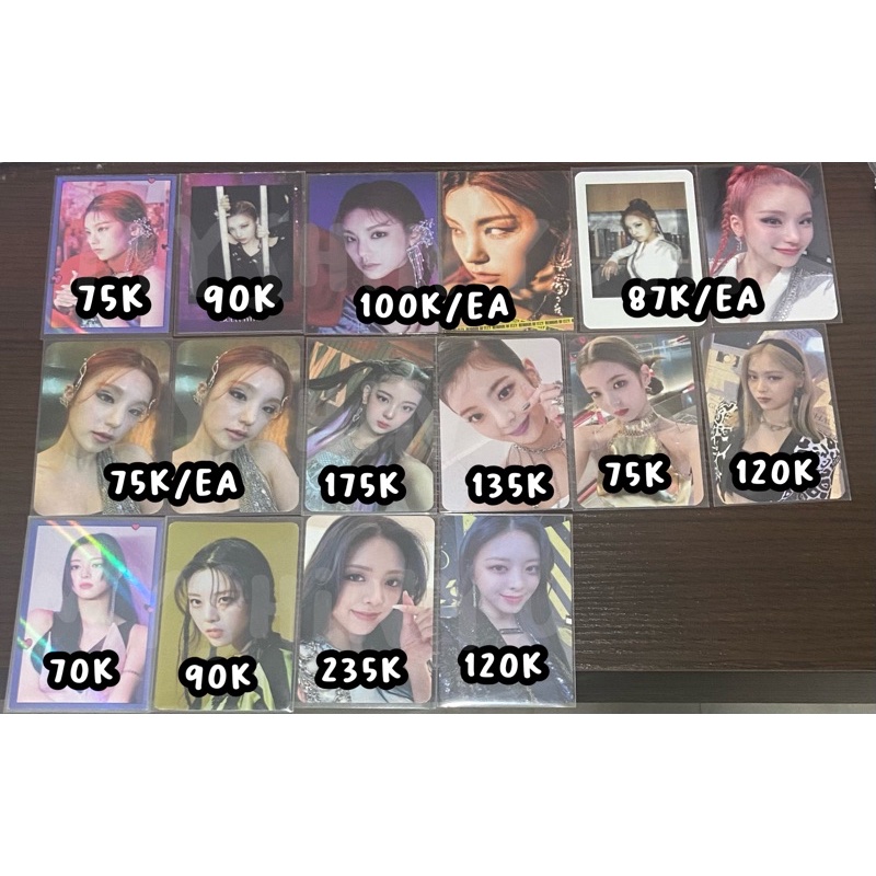 WTS WANT TO SELL pc photocard itzy not shy wd withdrama soundwave pola purple tower records torec co