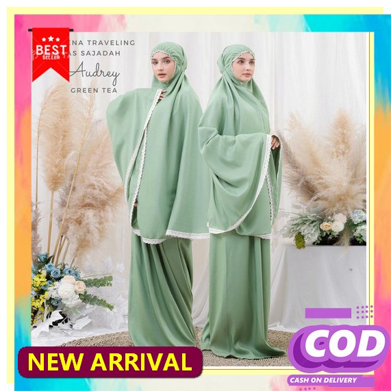 Gracella Mukena Mukenah Rukuh Rukoh Rayon Renda Bordir Timbul Polos Jumbo Big Size Bunga Adem Dewasa
