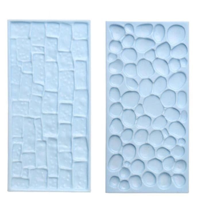 Texture Fondant Silicone Mat - Rock &amp; Stone Wall (2pcs)