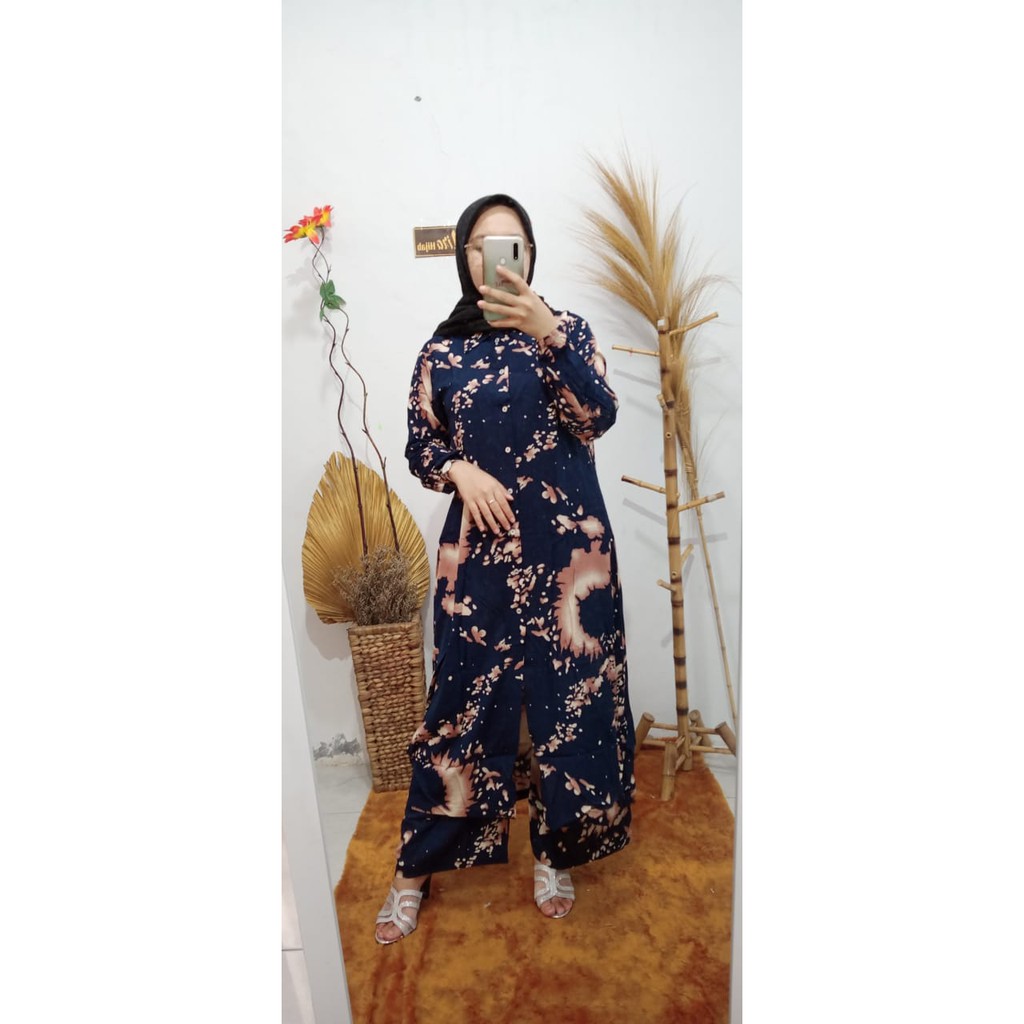 one set tunik / setcel rayon viscose / daily oufit / Aira Hijab