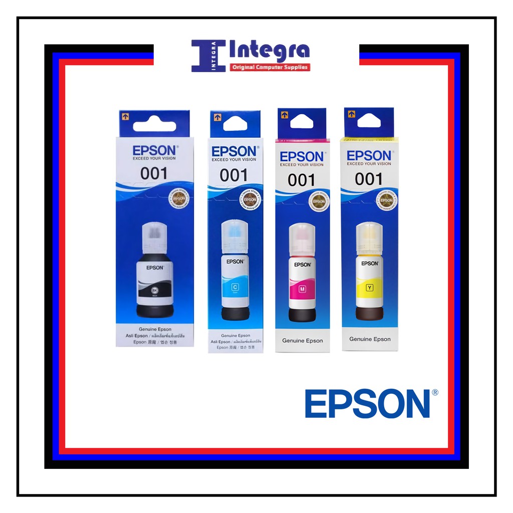 Tinta Epson 1 Set 001 ( Bk, C, M, Y ) Original