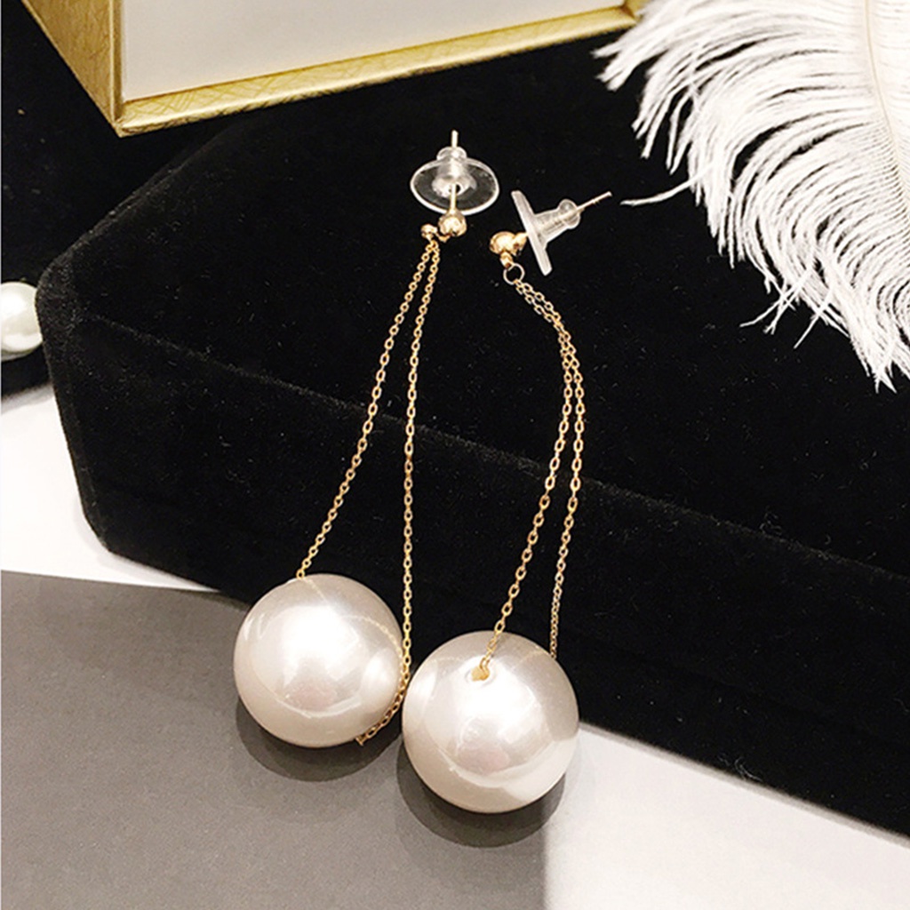 SIY  Artificial Pearl Earrings Fashion Women Temperament Long Earring Simple Wild Ear Jewelry Gifts