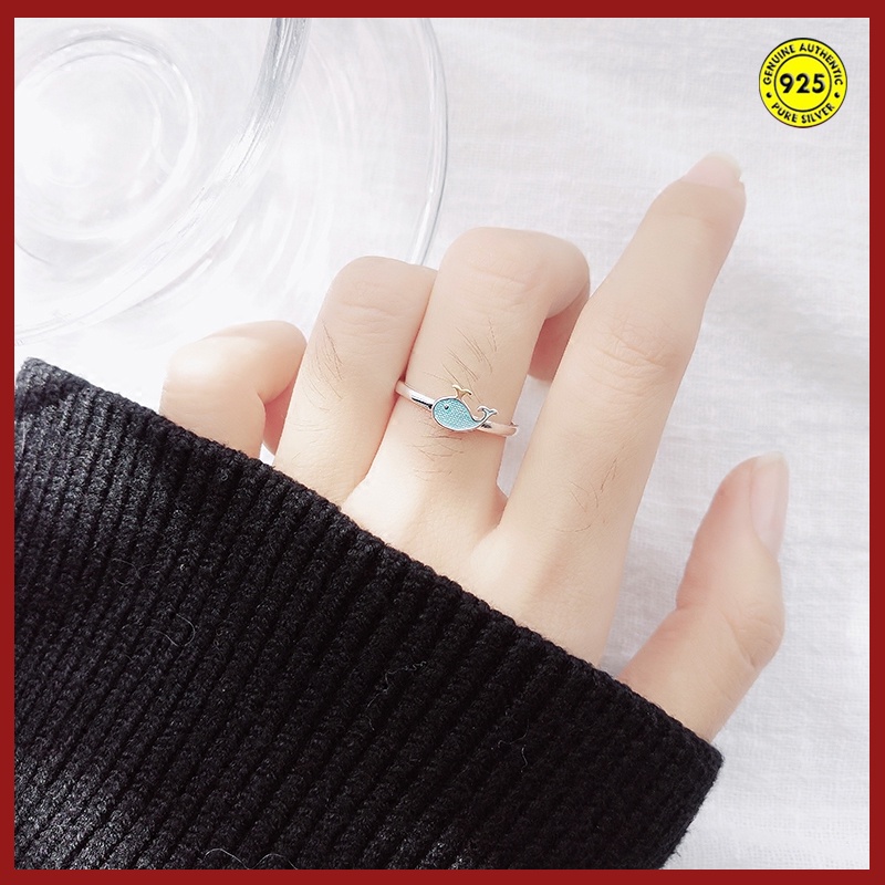 Cincin S925 Silver Gaya Korea Untuk Wanita