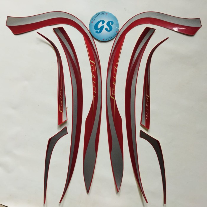 sticker striping motor honda scoopy stylish 2021 merah doff