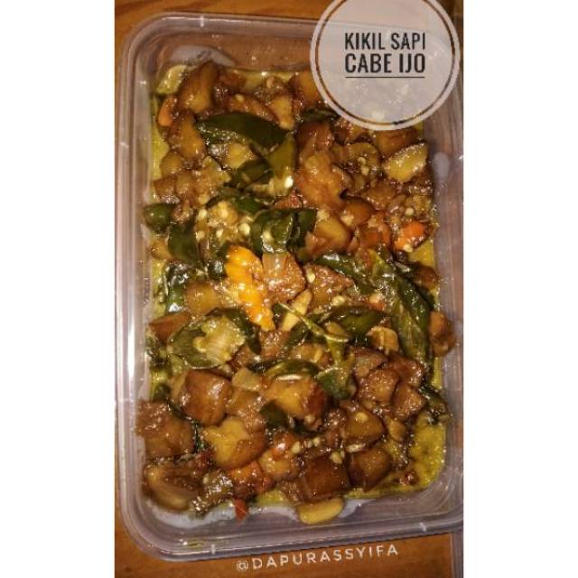 

Kikil sapi cabe ijo / kikil cabe ijo / kikil pedas manis