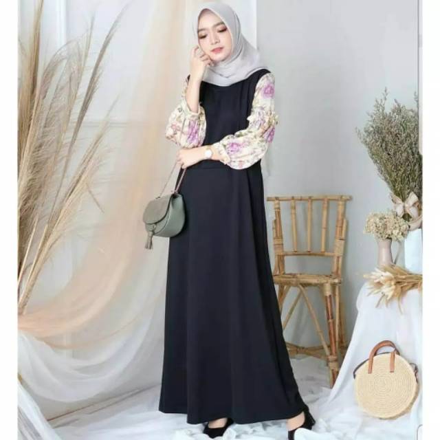 Huzra dress baju gamis pakaian wanita fashion muslim