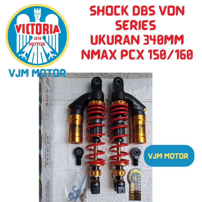 Shock NMAX model Evo series Shockbreker tabung DBS Nmax Pcx 150 PCX 160 ukuran 340mm Tabung Atas model Evo