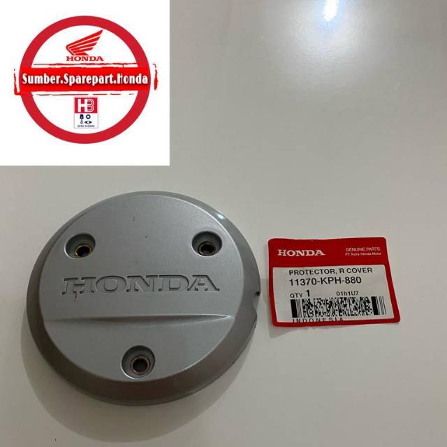 Cover blok magnet/supra 125 Kharisma silver sparepart asli honda  100% 11370KPH880