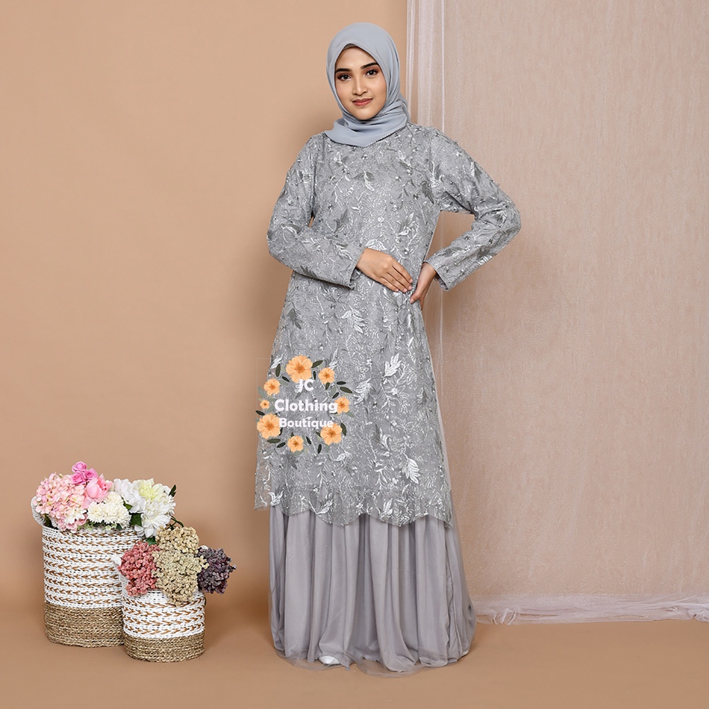 Gamis remaja kekinian 2022 Dress Pesta Tulle / Gamis kekinian Lebaran Tulle mewah JCCollections